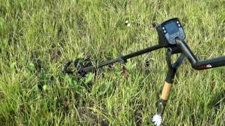 Поиск монет с металлоискателем Minelab E-Track