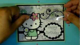 cricut Hello Kitty Happy Birthday card Hello Kitty Greetings cartridge
