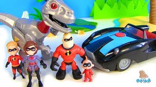 #INCREDIBLES 2 Суперсемейка против ДИНОЗАВРА! Видео для детей! Мультик с My Toys Potap