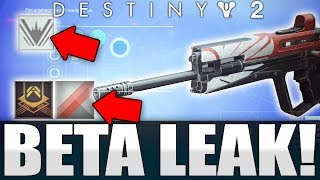 Destiny 2: BETA LEAK - Weapon Loadout, Multiple MODS, Weapon Shaders, Legendary Intrinsic Perks