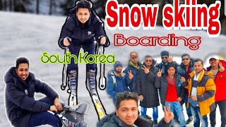 Snow Skiing boarding || Bus town || South Korea || Pocheon || Kazi Rimon ||