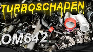 Turboschaden om642, замена турбины.