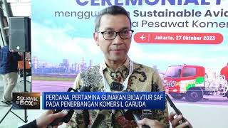 Perdana, Pertamina Uji Coba Bioavtur SAF Pada Penerbangan Komersil Garuda