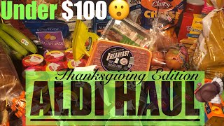 THANKSGIVING ALDI HAUL+WEEKLY GROCERYHAUL?|SINGLE MOM ON A BUDGET |UNDER $100 ?