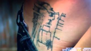 Big Gus funny reaction to horrible tattoo