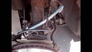 Citroen С5 2 Замена тросика ручного тормоза / Hand breake rope replacement