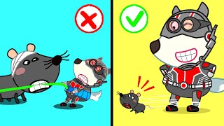 Kids Cartoon ★ ウルフーについての面白い話がアントマンになります ★ Wolfoo Japan