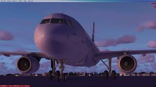 Запуск и взлет airbus aerosoft a-320 fsx ,