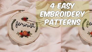Embroidery for Beginners: 4 Easy Patterns