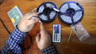 Como conectar 10m Tira de LED RGB 5050 (Amiyoled)