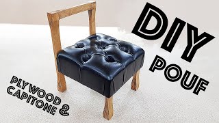 ПУФ своими руками КЛЕЕНАЯ ФАНЕРА & КАПИТОНЕ дешевый DIY