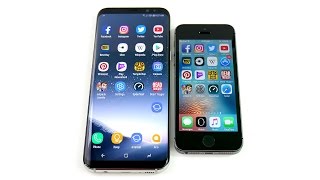 Galaxy S8 Plus vs iPhone 5S! - Speed Test