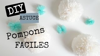 DIY ASTUCE REALISER PLUSIEURS POMPONS EN MÊME TEMPS SANS MATÉRIEL