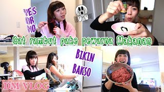 VLOG#218|EKSPERIMEN CAT RAMBUT PAKE PEWARNA MAKANAN|BIKIN BAKSO