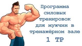 Программа силовых тренировок для мужчин в тренажёрном зале (1 тр)