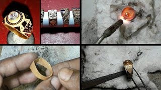 How is Made Men's Ring 22 kt Gold Hallmark 916