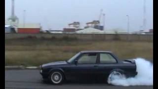 BMW E30 325i Turbo burnout, M50 HX52 1.5bar E85