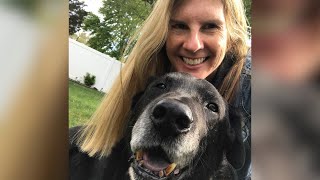 Woman adopted senior dog that was chained for 15 years