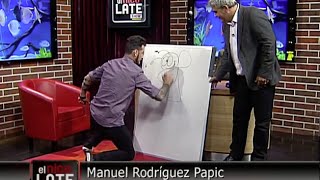 Señor lápiz dibujando en Nicolate Show