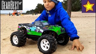Машинки Гонки Монстр Трак на пляже Машинка на песке RC Monster Truck from GearBest!!!
