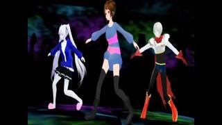 Фриск против Санса и Папайруса танц битва(mmd undertale)