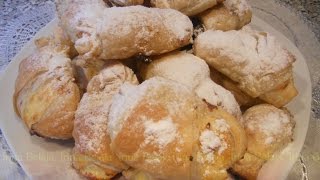 РОГАЛИКИ С ТВОРОГОМ, слоёное тесто