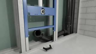Монтаж инсталляции для унитаза GEBERIT DUOFIX UP 182 в гипсокартоную перегородку