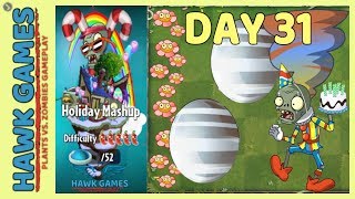 1Plants vs Zombies 2 Holiday Mashup World Day 31 Easy (Super Jester Zombie)