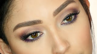 MAQUILLAJE PARA OJOS CAFÉS | TONOS MORADOS