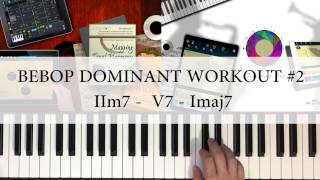 Dominant Bebop Scale over 2-5-1 using Tessitura Pro and Mapping Tonal Harmony Pro. Music Video