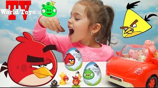 Киндер сюрпризы со злыми птичками. Angry Birds Toys Kinder Surprise Eggs