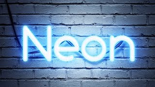 Realistic Neon Text Effect - Photoshop Tutorial