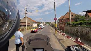 Railroad Crossing with ''Automatic'' Barriers in Targu Jiu, Romania, Aug 2017