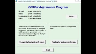 Epson reset program