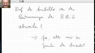 Abweichung vom BBiG erlaubt