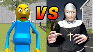 Baldy Neighbor School Escape VS Nun Neighbor Escape From Evil (Funny Moments)