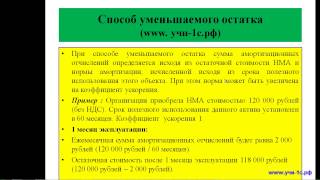 НМА 3. Способы начисления амортизации