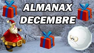 Dofus: Les superbes almanax de décembre: Kamas / Drop / Xp / Métiers