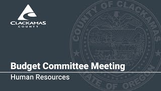 Human Resources Budget Presentation 2018