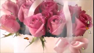 Футаж фон розы с бабочками для слайд шоу
