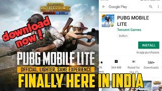 Finally PUBG MOBILE LITE launch in India | 1gb 2gb ram phone | Download Now
