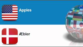 Learn Danish = Topic = Apples