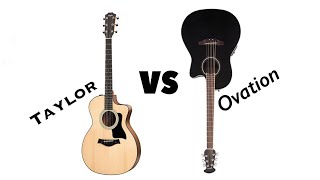Ovation Standard Balladeer 2771 AX5 vs.Taylor 114 ce Comparison