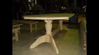Стол сосновый в беседку, массив, точеный. ( table in the alcove)
