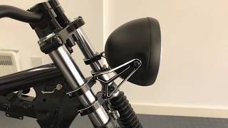 3697 Black Metal H4 Retro Vintage Headlight Project Cafe Racer Scrambler Motorbike