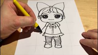 How to Draw easy a LOL 3 Surprise Doll /  КАК  легко нарисовать куклу LOL 3