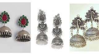 Latest Beautiful Silver Jhumkas Designs 2017
