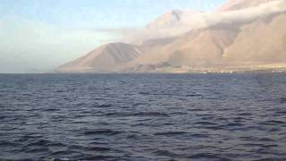 De vuelta del trabajo al hotel en Tocopilla (en lancha rápida..........)