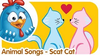 Animal Songs: Scat Cat | Lottie Dottie Chicken UK | Nursery Rhymes For Kids