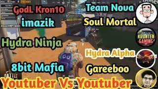 All Big YouTubers Elite Custom Rooms Last circle Fights Highlights | #pubgmobile #soulvs8bitvshaydra